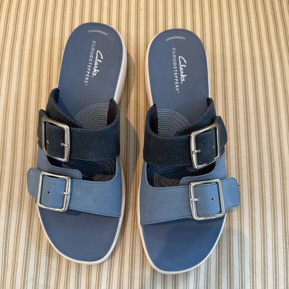 Clarks Drift Buckle Denim Combination - Picture 2 of 4